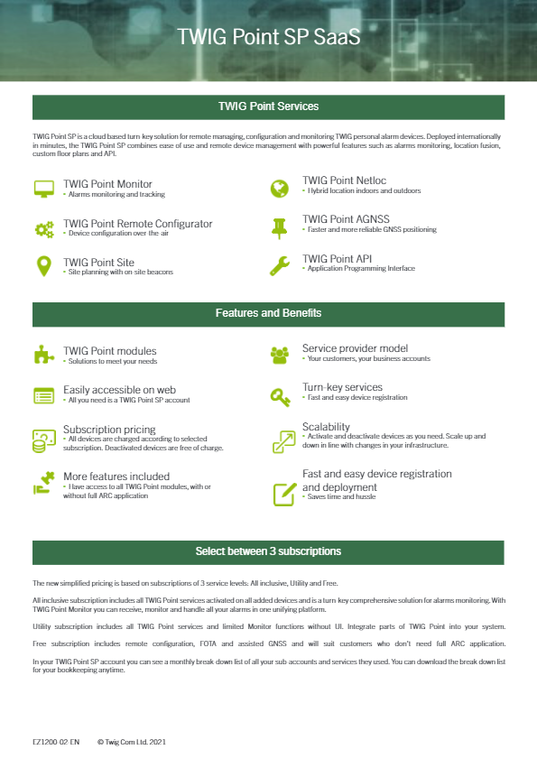 TWIG Point SP SaaS Leaflet EZ-1200-EN