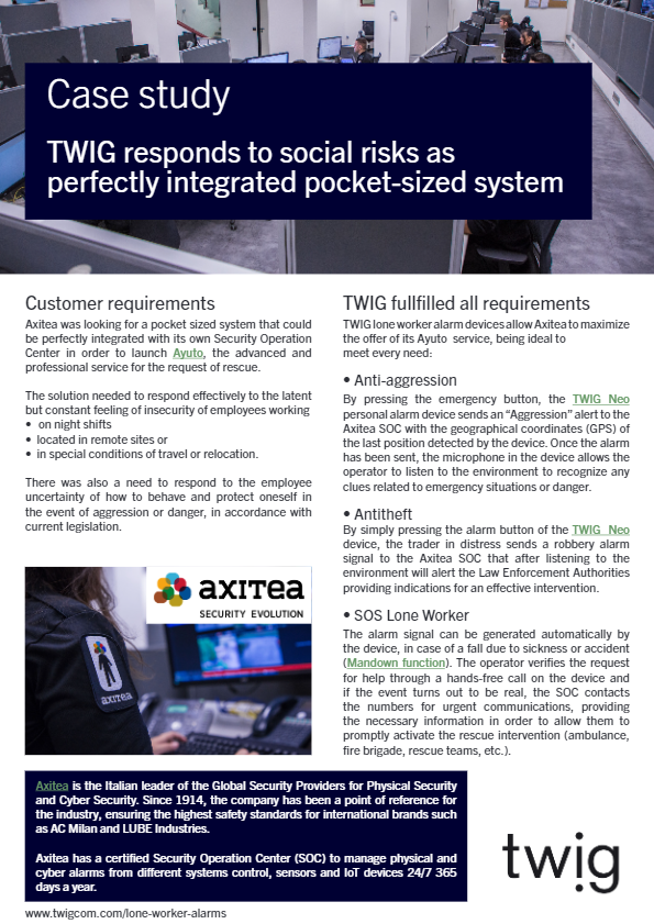 CaseStudy: TWIG responds to social risks as perfectly integrated pocket-sized system