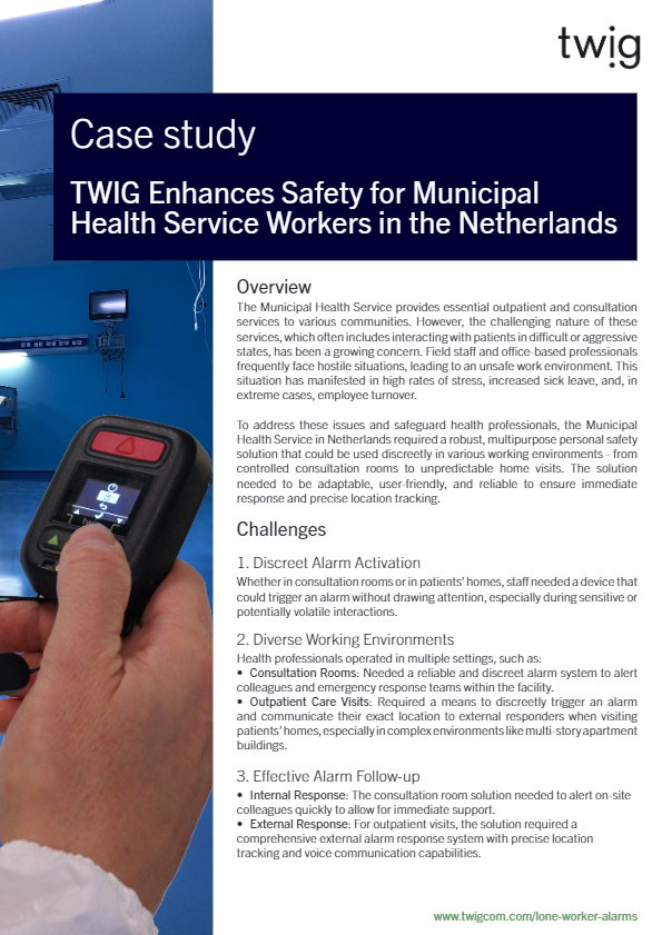 Case Study: TWIG Enhances Safety for Municipal Health Service Workers in the Netherlands