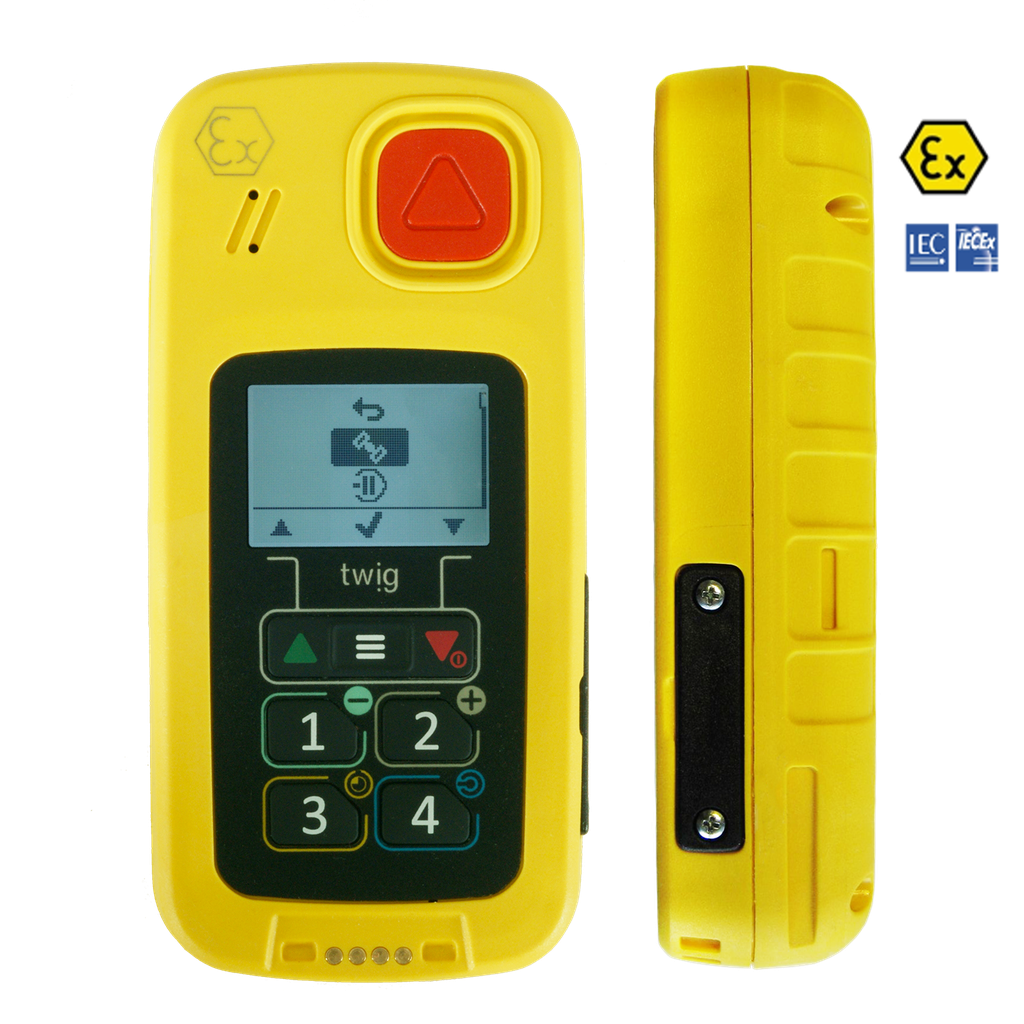 TWIG One Ex front and side with ATEX and IECEx logo 1500x1500px